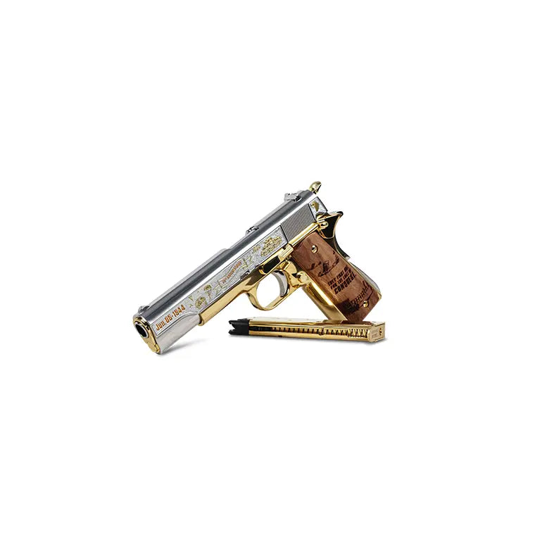 "Réplique GPM 1911 D-Day Édition Limitée - Full métal, gaz, recul intense, finition noir/gris, système hop-up innovant, mallette ABS, 200 exemplaires, calibre 6mm, blow