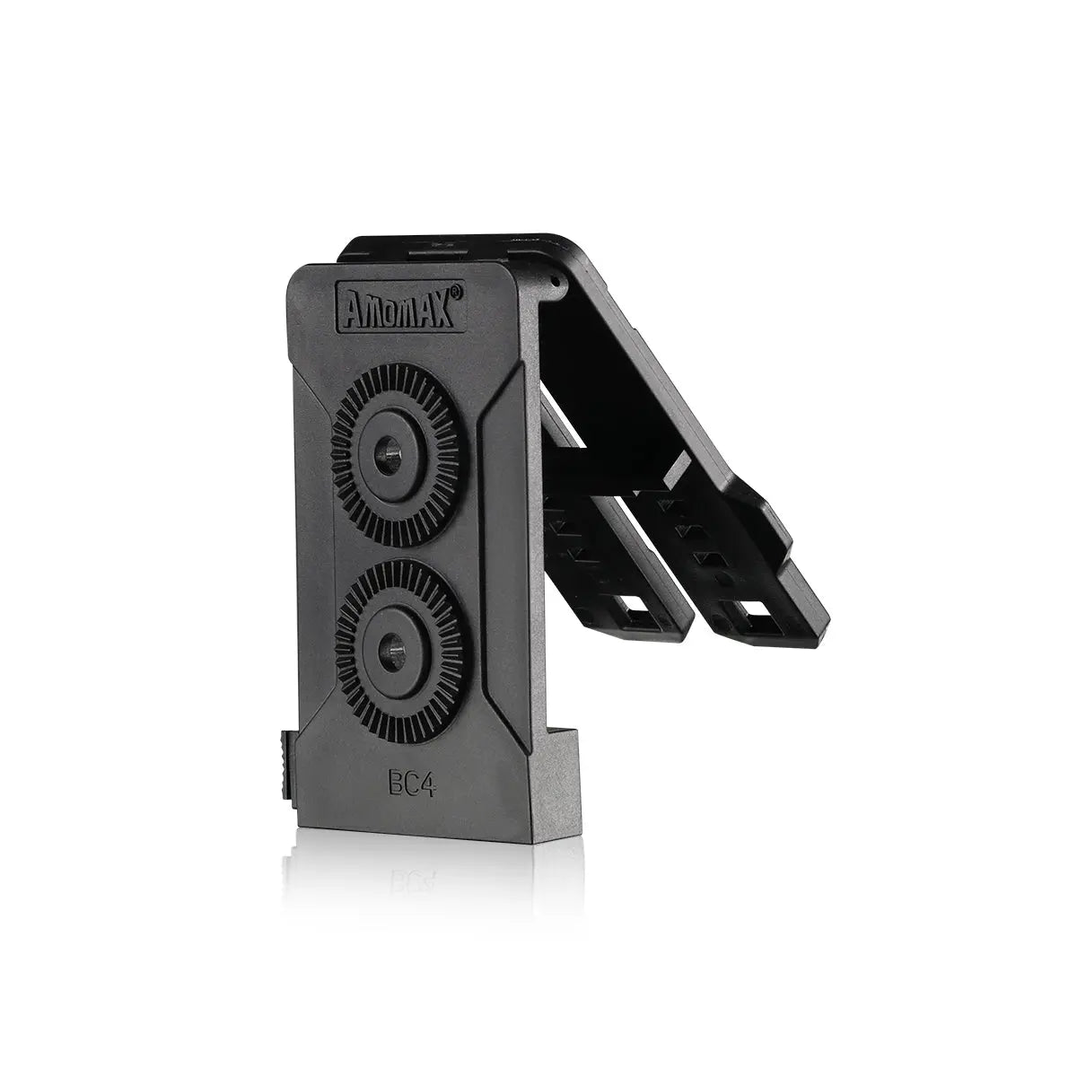 "Adaptateur ceinture noir Amomax pour fixation rapide et sécurisée"