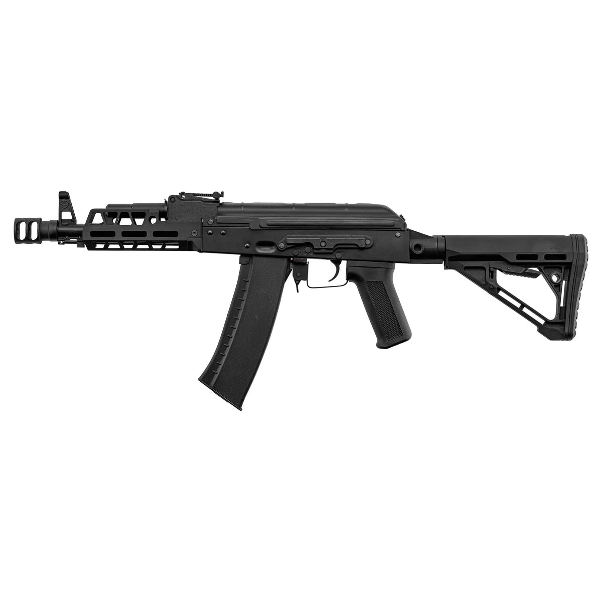 Alt="Réplique AEG LT-53 AK-74MLS GEN 3 Lancer Tactical full métal avec garde-mains CNC M-LOK et crosse Delta, gearbox renforcée, moteur 19k, canon 6,03 mm