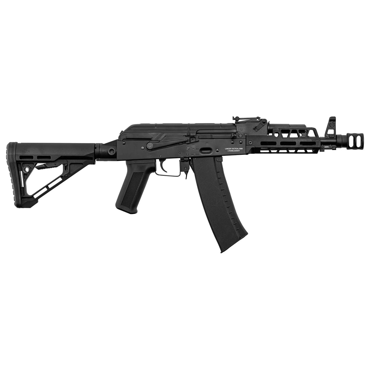 "Réplique AK74 Lancer Tactical full métal, garde-main CNC M-LOK, crosse Delta, gearbox renforcée, moteur 19k, canon 6,03 mm, Mosfet ETU, chargeur 150 bb's
