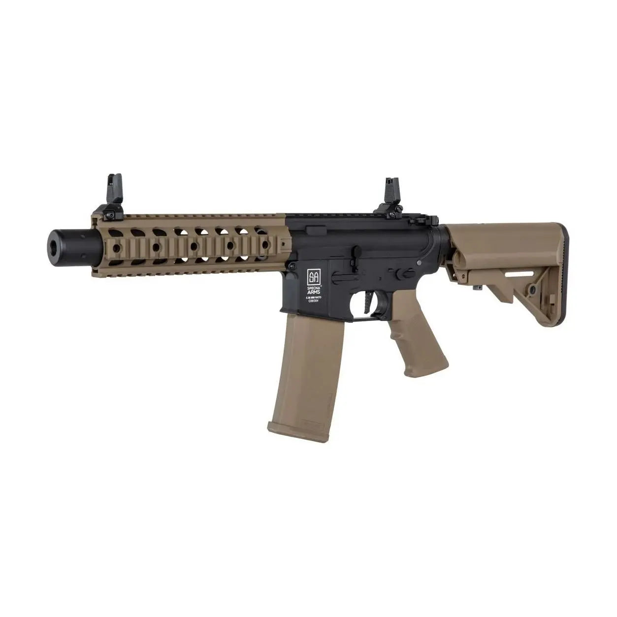 "AEG SA-C05 CORE HAL ETU Noire et Tan : Fusil airsoft polycarbonate, 755-840mm, 6.03mm, 310 fps, Gearbox V2, système HAL, crosse réglable