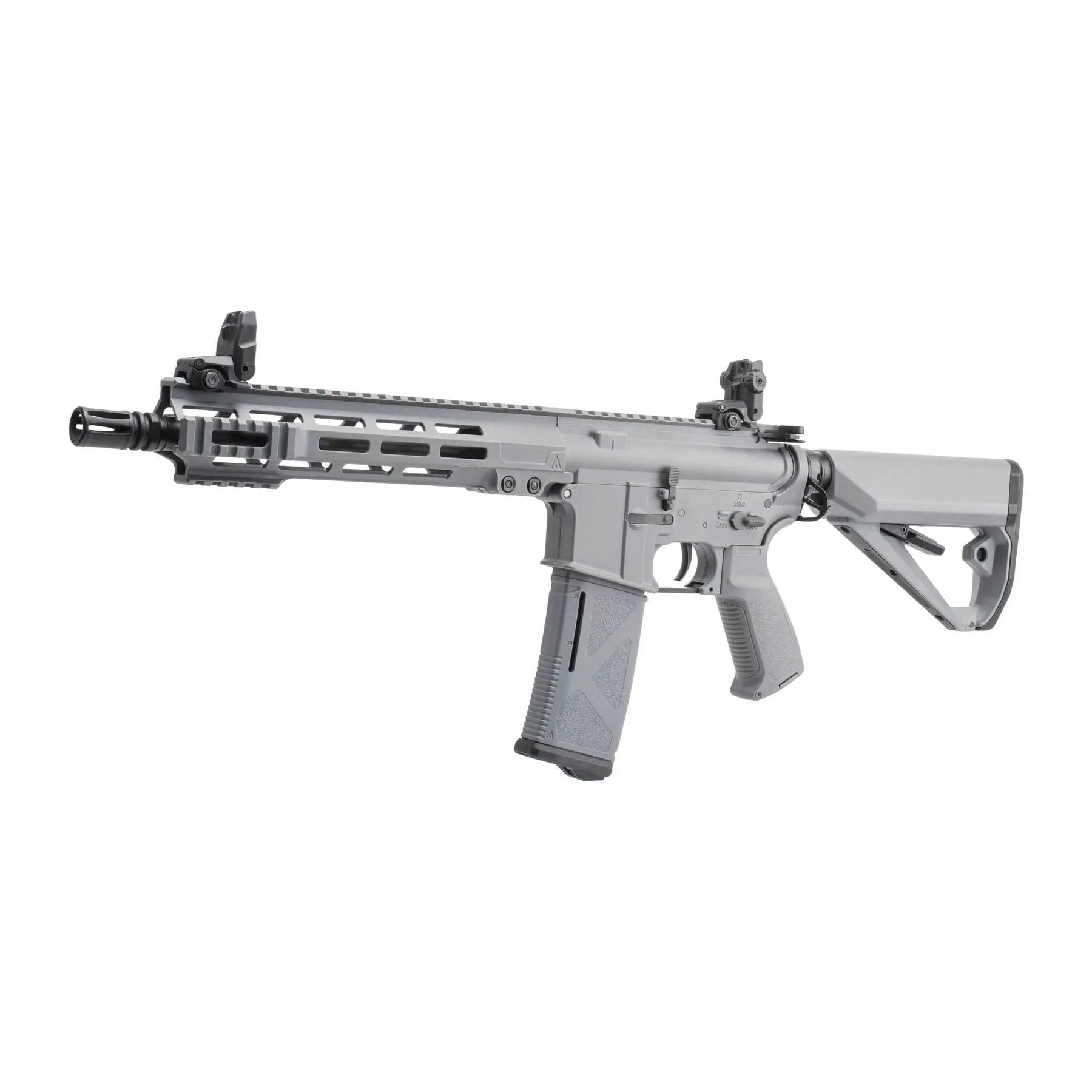 Réplique Arcturus LWT MK-1 CQB 10' Sport Gris, idéale pour le CQB, avec corps en polymère, gearbox V2 microswitch, garde main M-lock 255 mm, couleur grise, poids