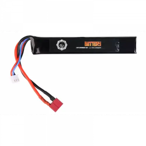 Alt tag pour batterie LiPO 7.4V 1300mAh 15C T-DEAN Duel Code avec connecteur de charge, repartiteur et dimensions 13.2*21*126mm