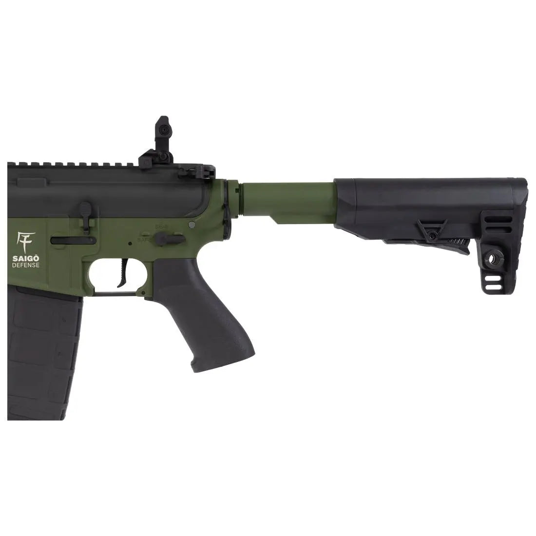 Bushido Chu Od Saigo Defense, un appareil sans Blow Back mais avec Hop Up, pesant 2500g, long de 750mm, en métal, avec une FPS de 330, un chargeur de 130
