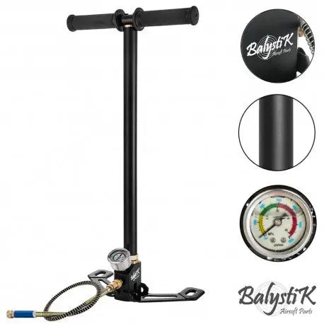 Balystik Pompe à main HPA 300 bar Stage 4, pompe de remplissage pour airsoft HPA, carabines PCP et fusils à air comprimé, sans électricité, facile à transporter