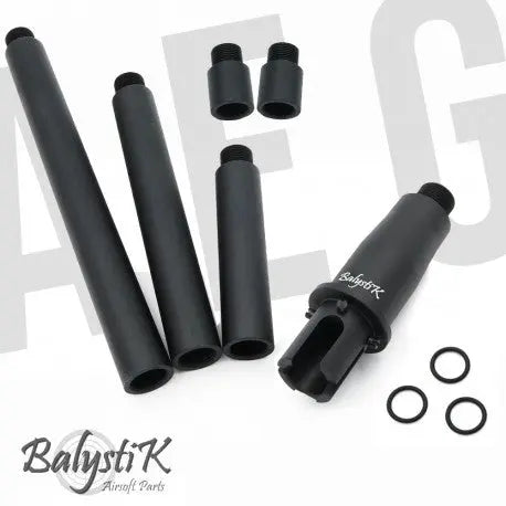 Balystik multi outer barrel / canon externe avec base pour AEG M4