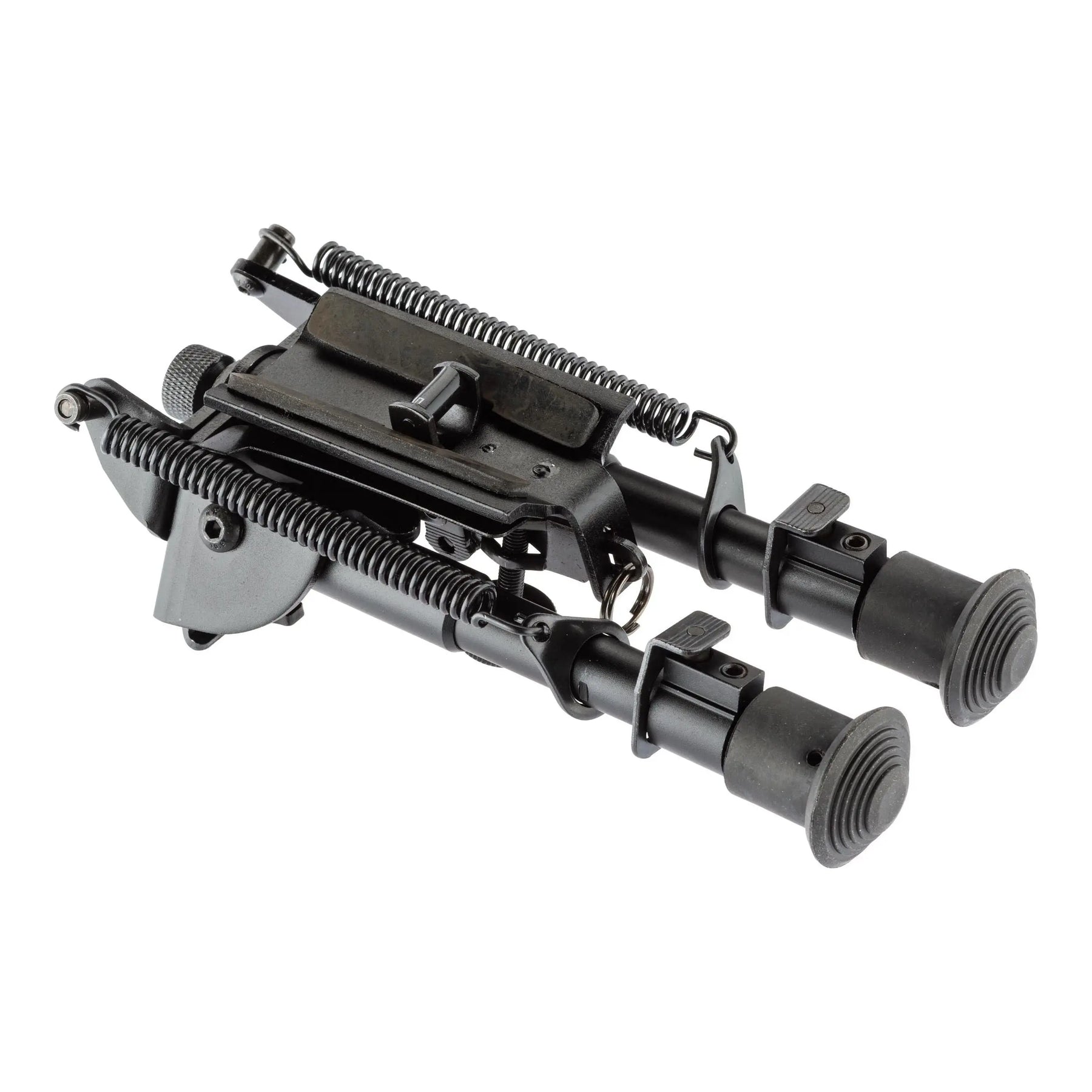 Bipied métallique robuste avec tête pivotante pour grenadière, réglable en hauteur de 15 à 22 cm, idéal pour la stabilité du tir