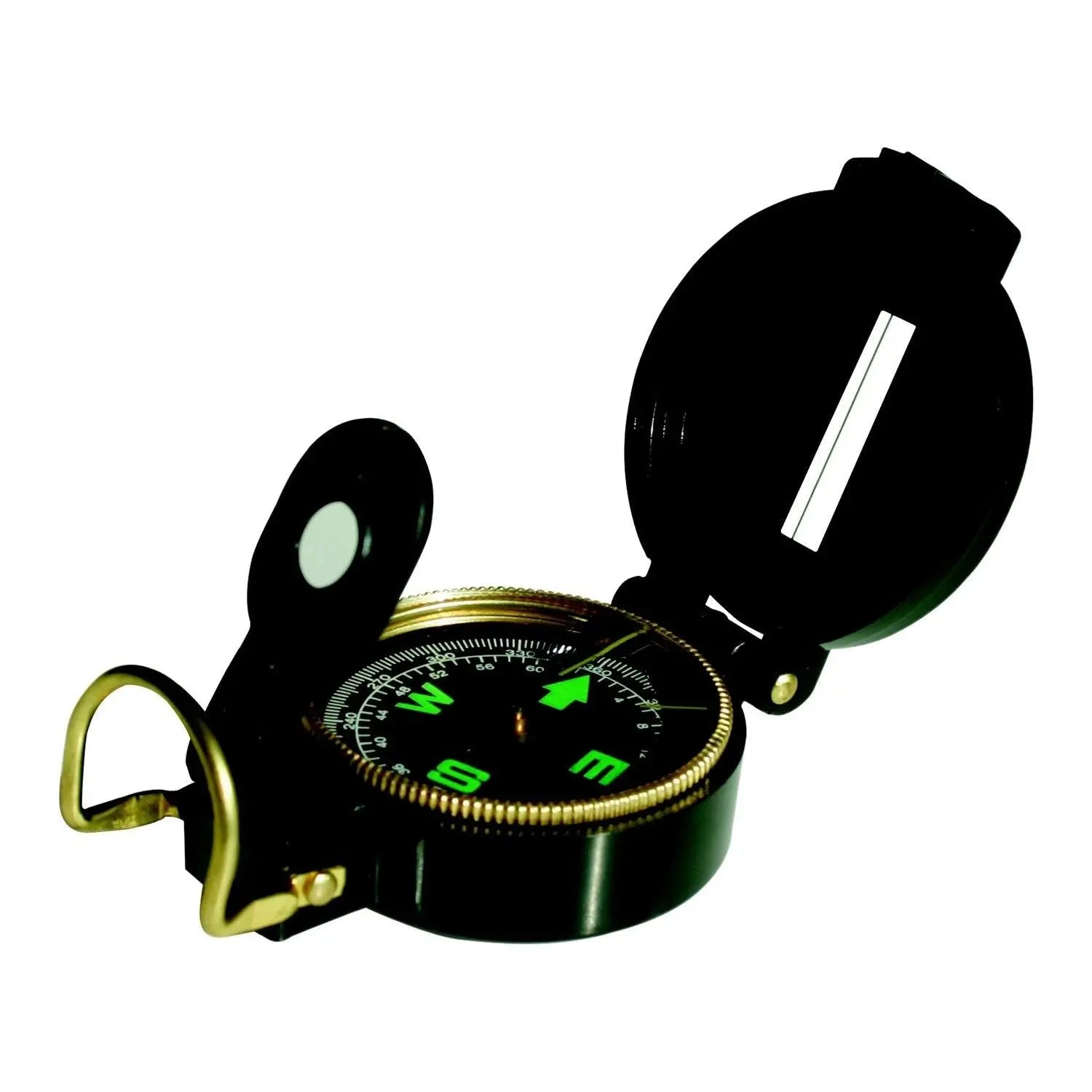 Alt: Boussole militaire professionnelle avec boîtier synthétique et bague tournante 360° pour orientation et 640 grad. pour l'artillerie