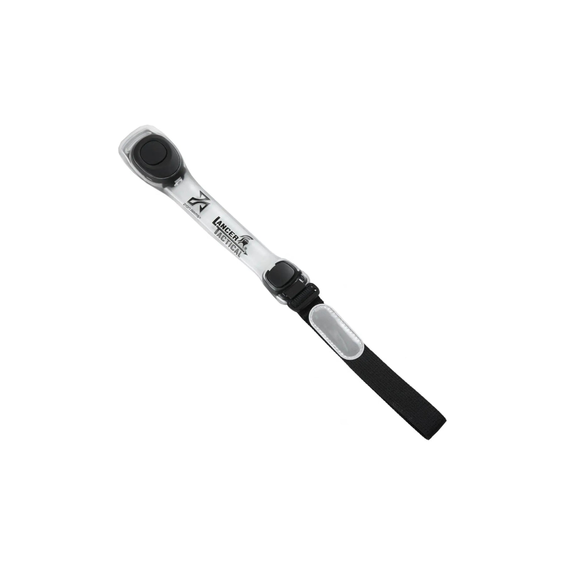 Brassard LED multicolore ajustable Lancer Tactical x Zion Arms en caoutchouc PVC avec sangle en nylon élastique, interrupteur à bouton-poussoir, matériau réfléchissant