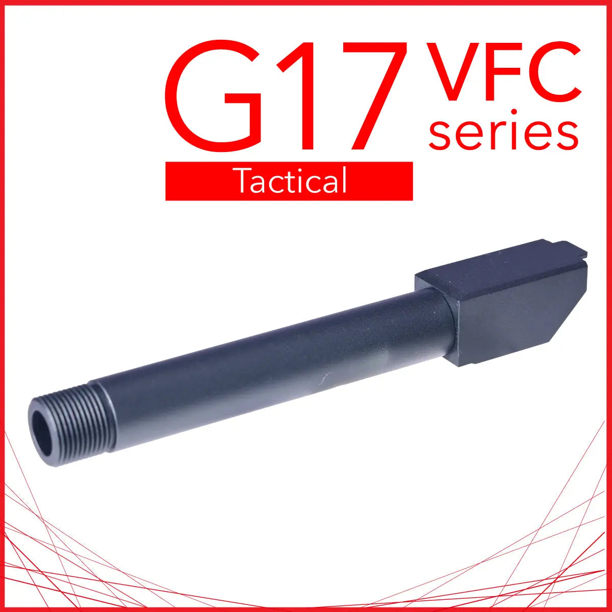 Canon externe GBB UX G17/G19 série fileté en aluminium et acier, gris, longueur 110mm, poids 29g, compatible avec VFC / UX G17 Gen5