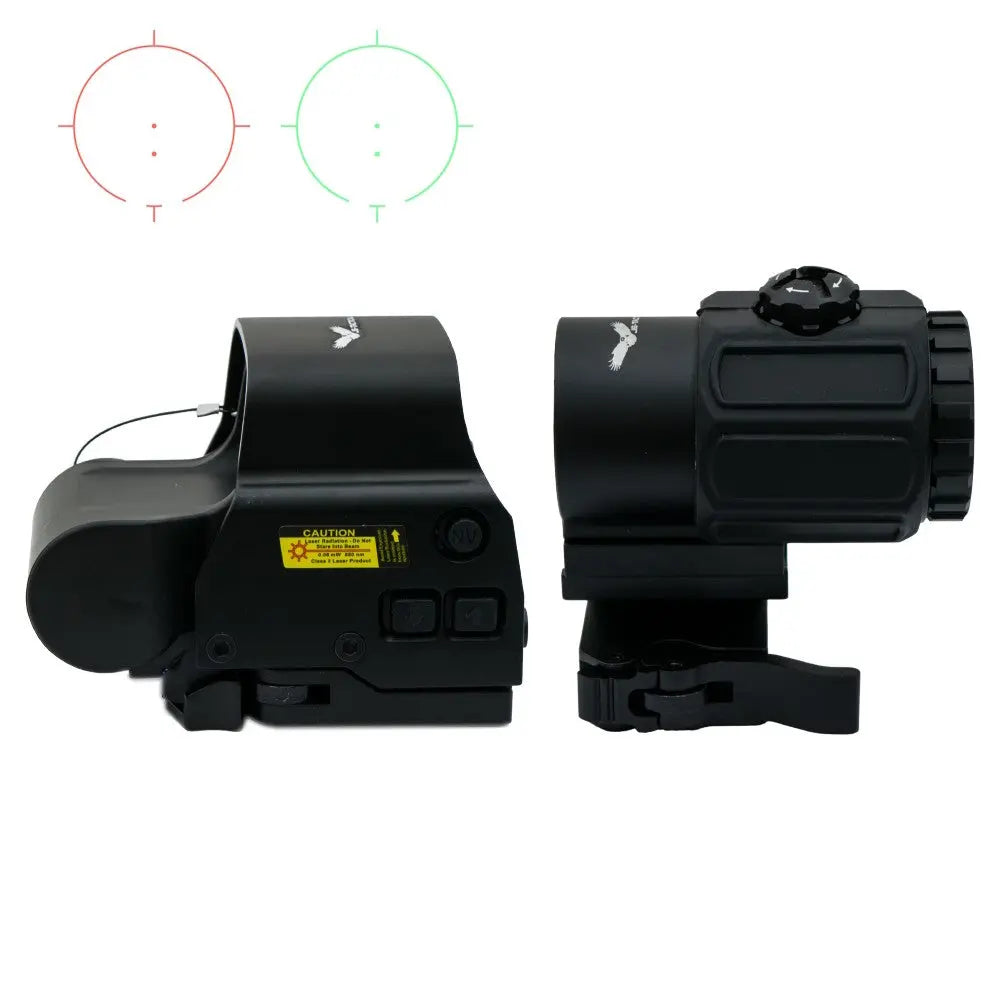 COMBO JS-TACTICAL RED DOT ET 3X MAGNIFIER BLACK