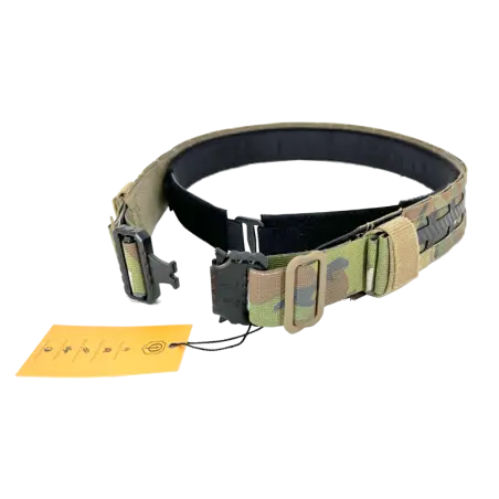 Ceinture militaire Conquer FL Belt en Multicam avec double point d'attache, feuille de polymère haute résistance, ultralégère, rigide, boucle QD haute résistance et interchangeable, disponible