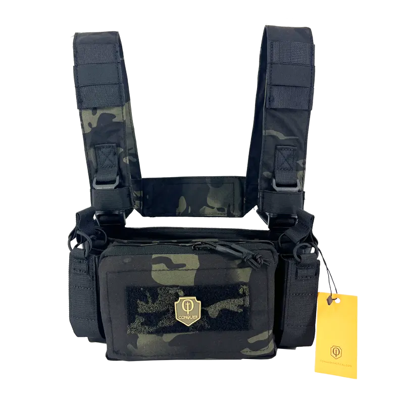 Camo Conquer Micro Chest Rig pour équipement tactique de survie