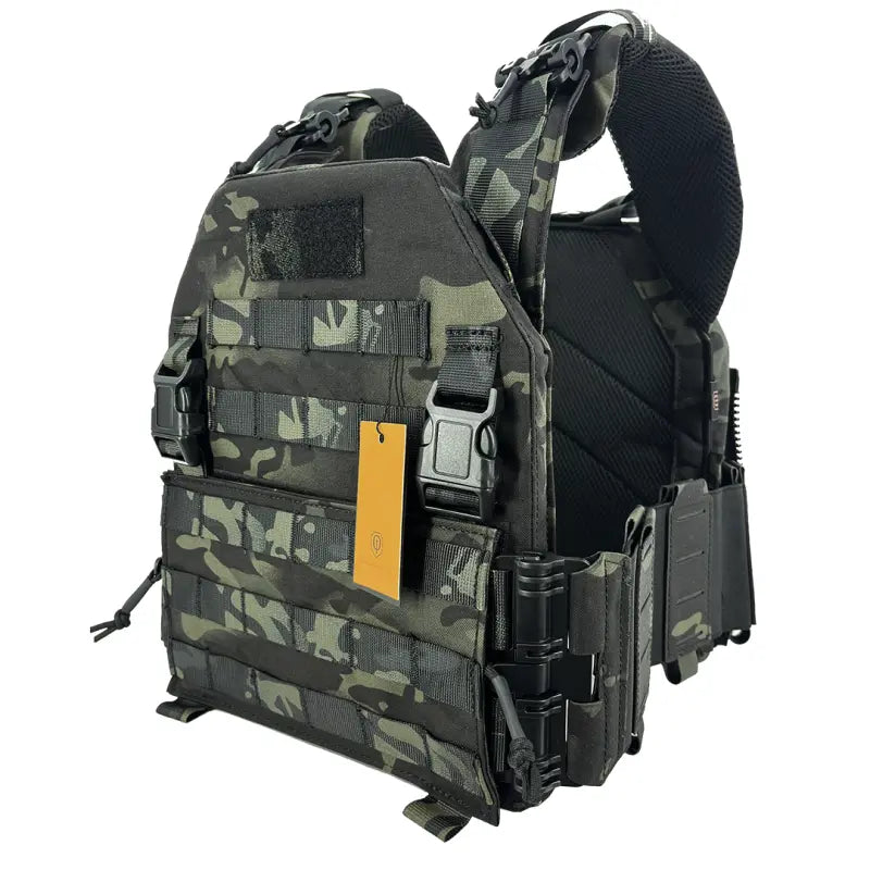 Conquer Plate carrier MPC 2.0 avec crochets QD en polymère, reliure élastique pour magazines M4, rembourrage d'épaule pleine longueur, intérieur rembourré en maille