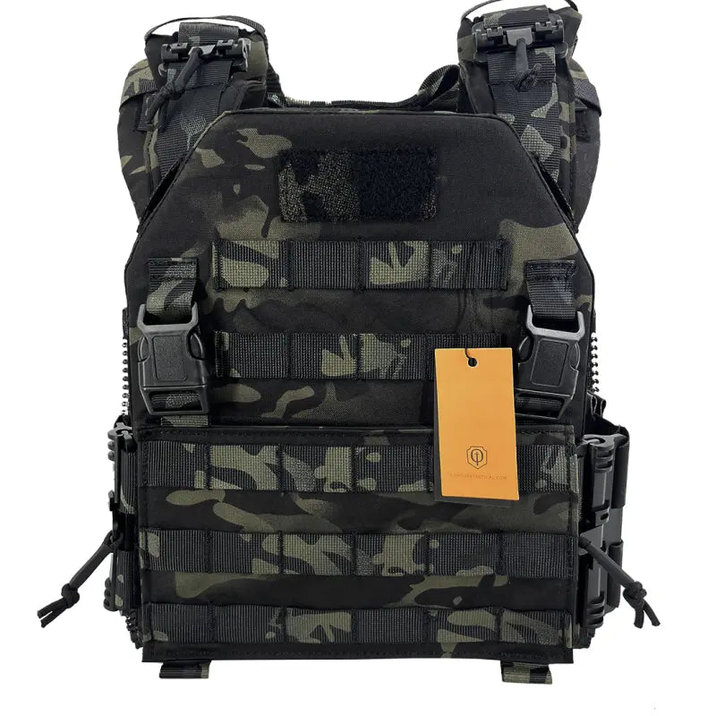 Plate carrier MPC 2.0 Conquer avec crochets latéraux QD, fixation de panneau avant amovible et reliure élastique pour magazines M4