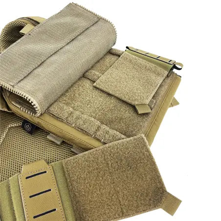 Plate carrier MPC 2.0 de CONQUER avec crochets QD en polymère haute résistance, fixation de panneau avant amovible, fermetures éclair latérales, rembourrage d'épaule