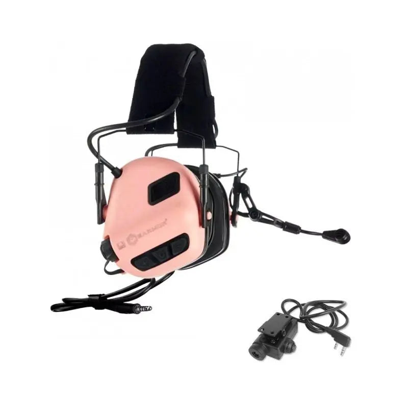 Casque de communication Earmor M32 Mod 3 anti-bruit, avec contrôle électronique du volume, fonctionnant avec 2 piles AAA, résistant à l'eau et conçu pour une isolation sonore optimale.
