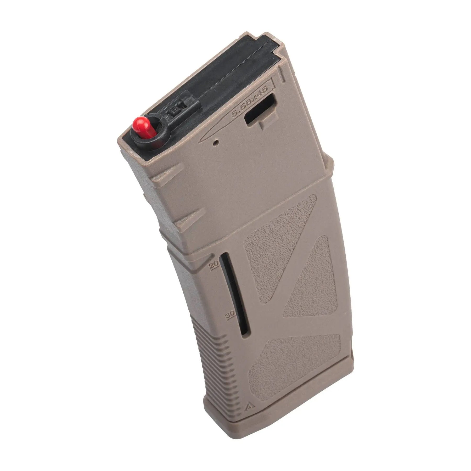 Chargeur M4/M16 Arcturus 30/130 RDS de couleur Tan avec une capacité de 30/130 BB's, en polymère