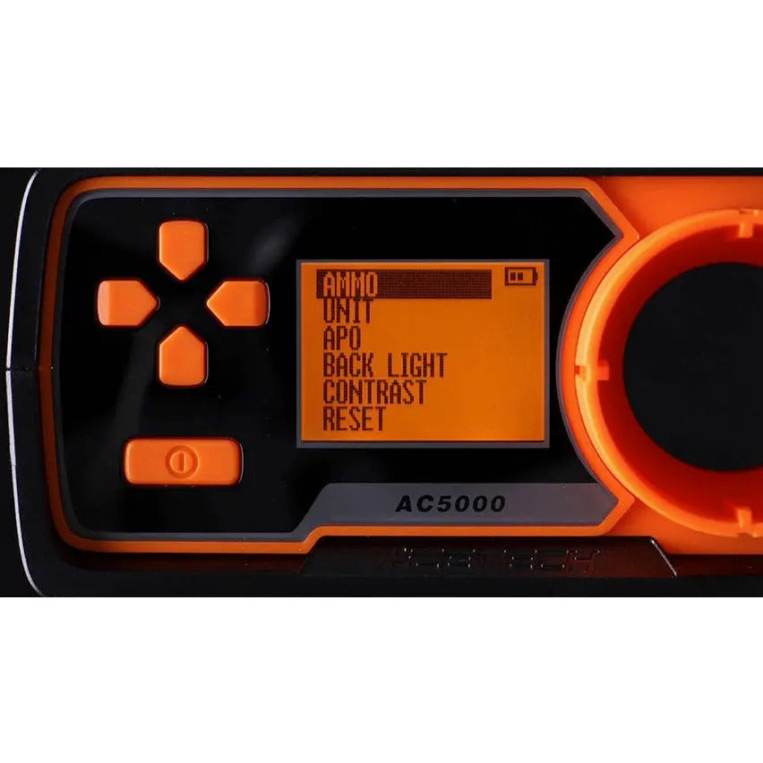 Chronographe airsoft Chrony Airsoft Acetech AC5000 avec écran LCD, mesurant la vitesse, l'énergie et la cadence de tir pour billes 6mm