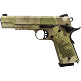 Colt 1911 Camo full métal, compatible gaz et Co2, avec grip texturé noir et puissance de 280 FPS