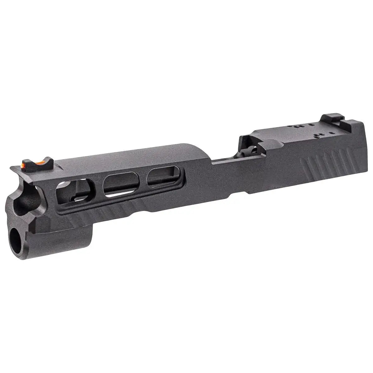 Image d'une culasse compétition PH+ en aluminium couleur Grey pour SIG Sauer P320 / M17 (VFC) avec viseurs en fer à fibre optique