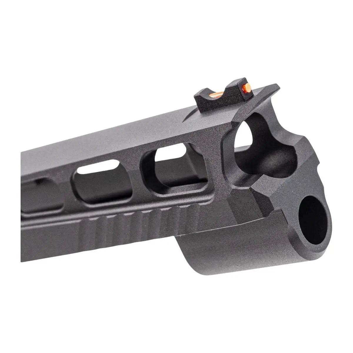 Alt : Culasse compétition PH+ en aluminium pour SIG Sauer P320 / M17, couleur Grey, prête à être montée avec viseurs en fibre optique