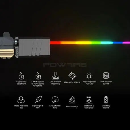 Flare Cube BT Tracer Unit avec forme de cube distinctive, large gamme de couleurs et de modes, léger, autonomie longue durée, compatible avec diverses billes de traçage, réponse rapide et LED RV