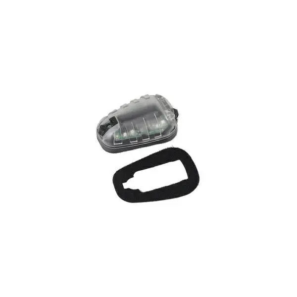 Lampe de signalisation ELEMENT pour casque en mode LED constante ou clignotante, couleur noire, IP67