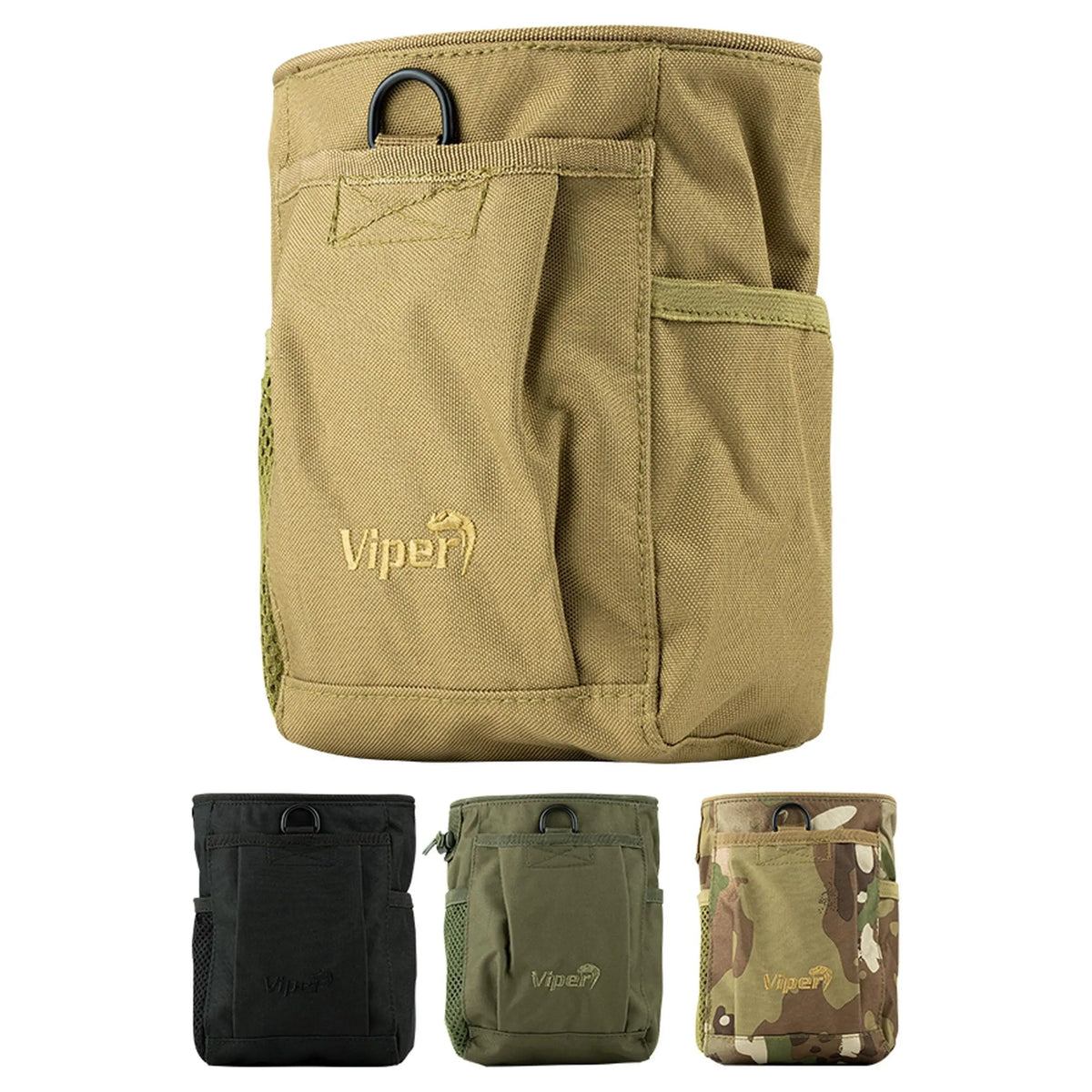 Elite Dump pouch Molle Viper avec compartiment avant Velcro, fabrication en Cordura 600D, rétention élastique réglable, deux passants Molle et fermeture Zip intégrale