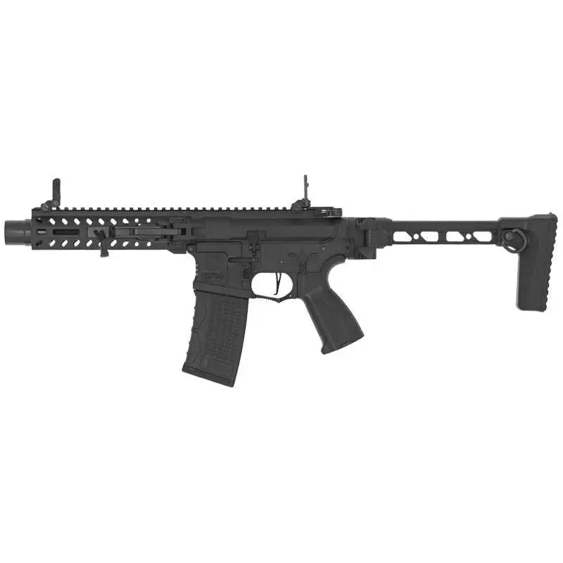Réplique FAR 556 G&G 6mm AEG ultra compacte et légère avec système de repli en 3 parties et moteur Ifrit 25k pour un transport facile