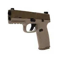 FN 509 Civilian GBB CO2 FDE airsoft pistolet avec une énergie de 1.2 joules, propulsé par CO2 sous licence FN Herstal
