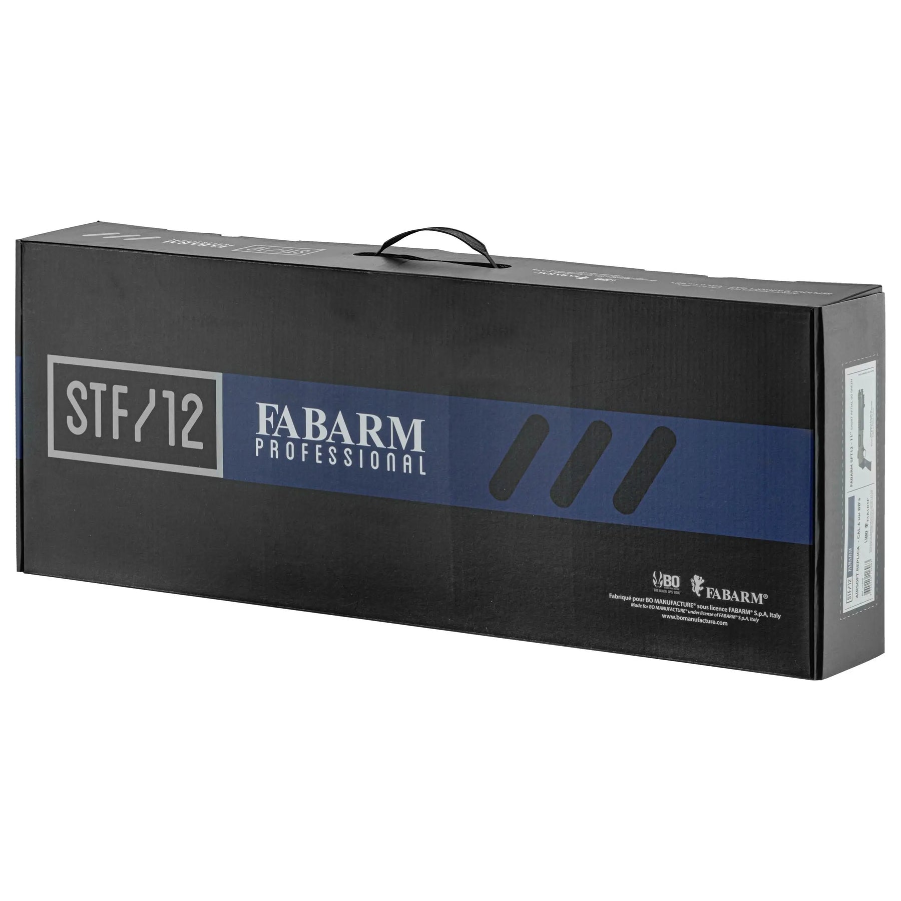 STF12 FABARM fusil à pompe noir gaz, avec corps métal, crosse rétractable et mode de tir multiple