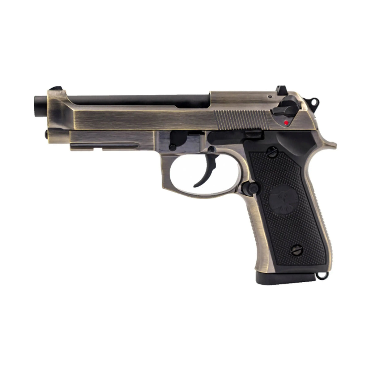 GBB 92F / R9 Alu Brossé Raven avec glissière de finition CNC, construction métallique et canon intérieur 6.03mm