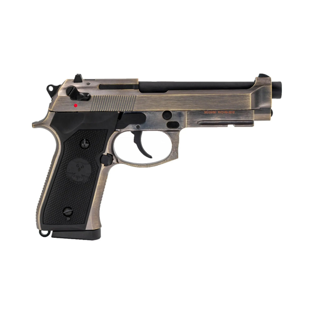 GBB 92F / R9 Alu Brossé Raven avec glissière CNC, construction métallique, canon intérieur 6.03mm et hop-up réglable