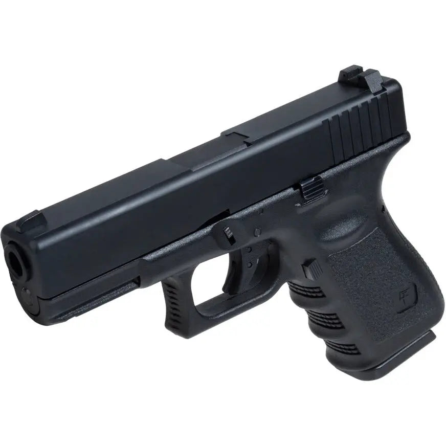 GBB Saigo Mk4 TYPE Glock23 Gaz Noir avec caractéristiques de blow back et Hop Up, poids de 800g, longueur de 188mm, fait en Abs metal, FPS de 280-300 et charge
