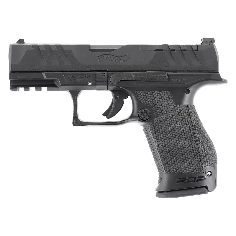 GBB Walther PDP Compact 4'' airsoft gun with 6mm BBs, gas-powered, blowback, metal parts, and less than 1J energy