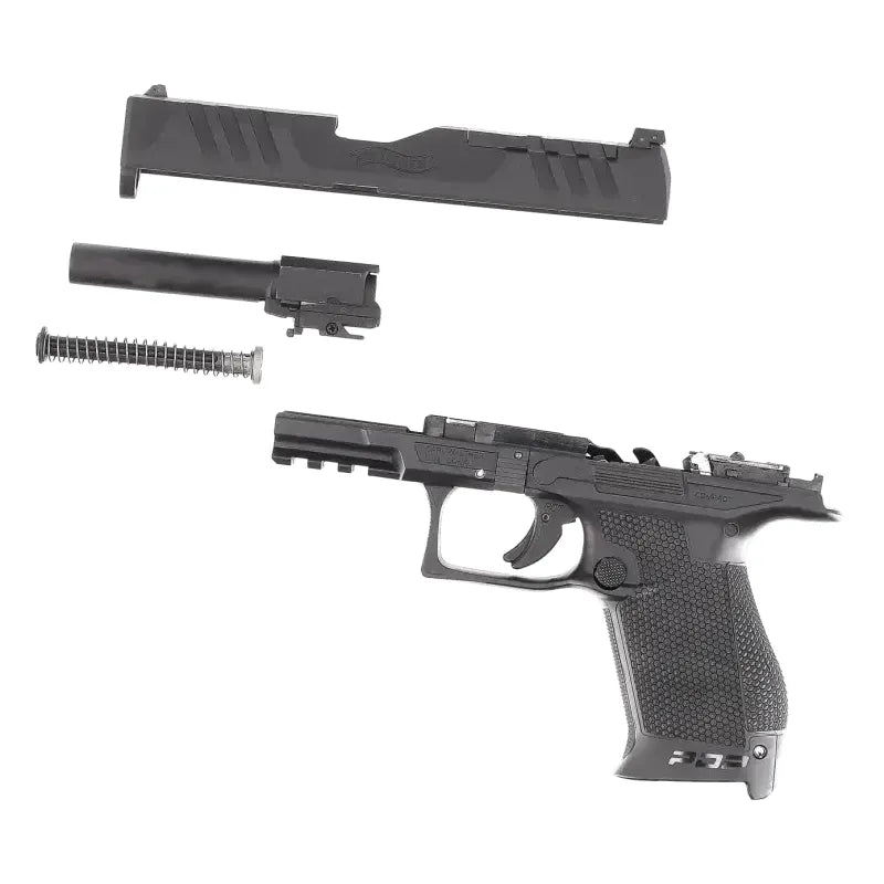 GBB Walther PDP Compact 4'' BBs 6mm gaz, capacité de 20 coups, énergie inférieure à 1J, avec blowback et culasse métallique