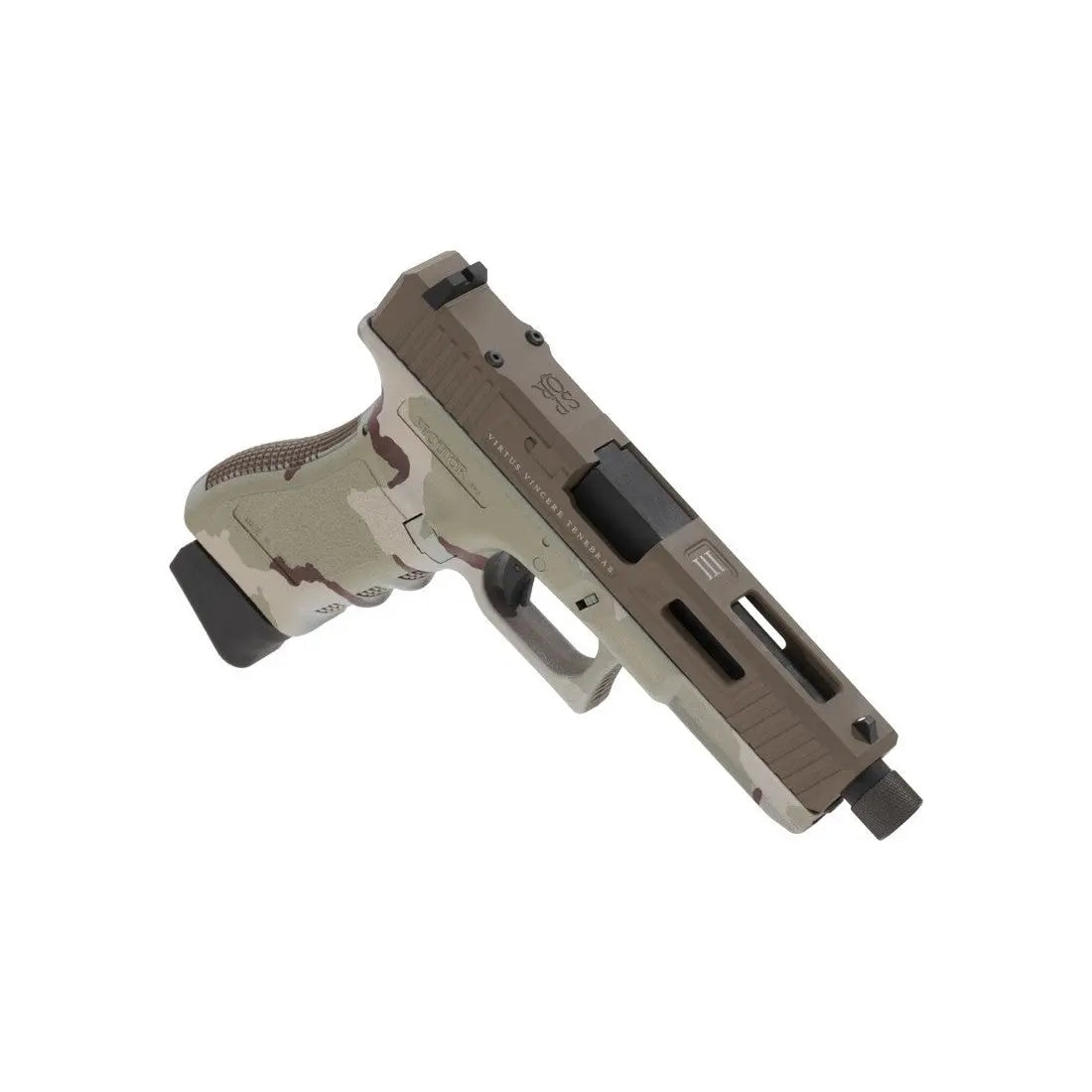 Gladius Magna III Custom 3 Color Desert Secutor Arms avec blow back, hop up, poids de 730g, FPS de 300-320, glissière CNC de haute qualité, poids réduit, compatible RMR S