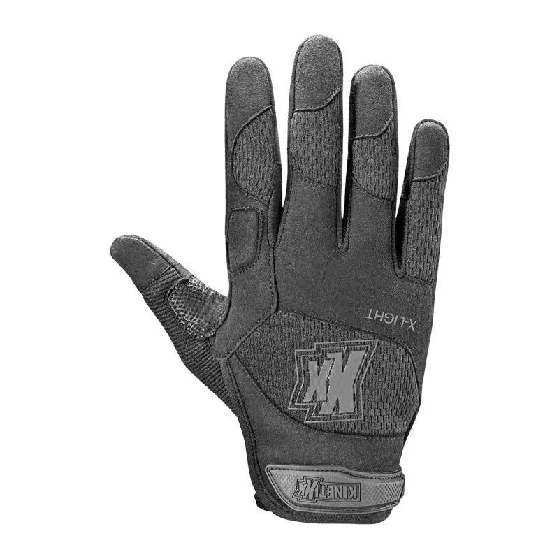 Alt tag pour des gants tactiques noirs X-Light Kinetix, légers, confortables, ergonomiques, compatibles avec les écrans tactiles et fabriqués en Allemagne.