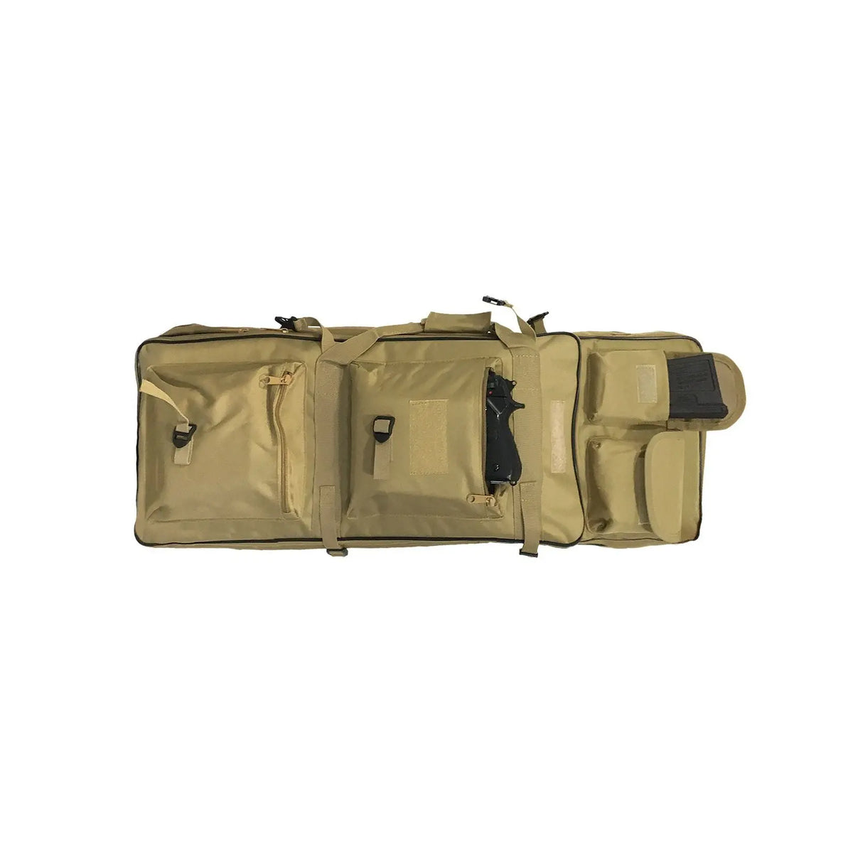 Housse de transport 85cm Tan pour armes ou répliques avec rangements multiples et résistance optimale