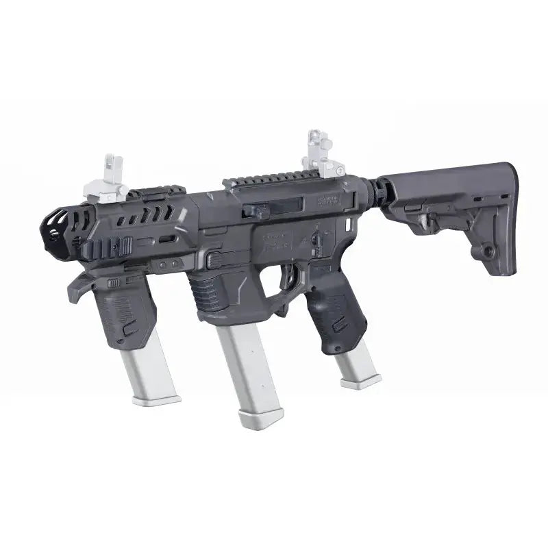 Kit de conversion Recover Pix+ pour Glock noir avec accessoires AR standard, installation facile, compatible avec plusieurs modèles, sécurité réglable, multiples rails de fixation, crosse pliable, fabriqué en polymère renforcé
