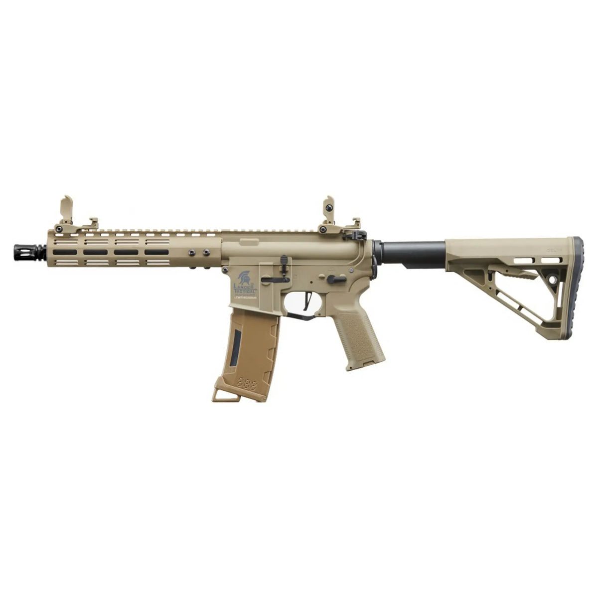 Réplique avancée d'airsoft LT-36 Archon Lancer Tactical Gen 3 TAN avec crosse Delta et garde-main M-LOK de 9 pouces