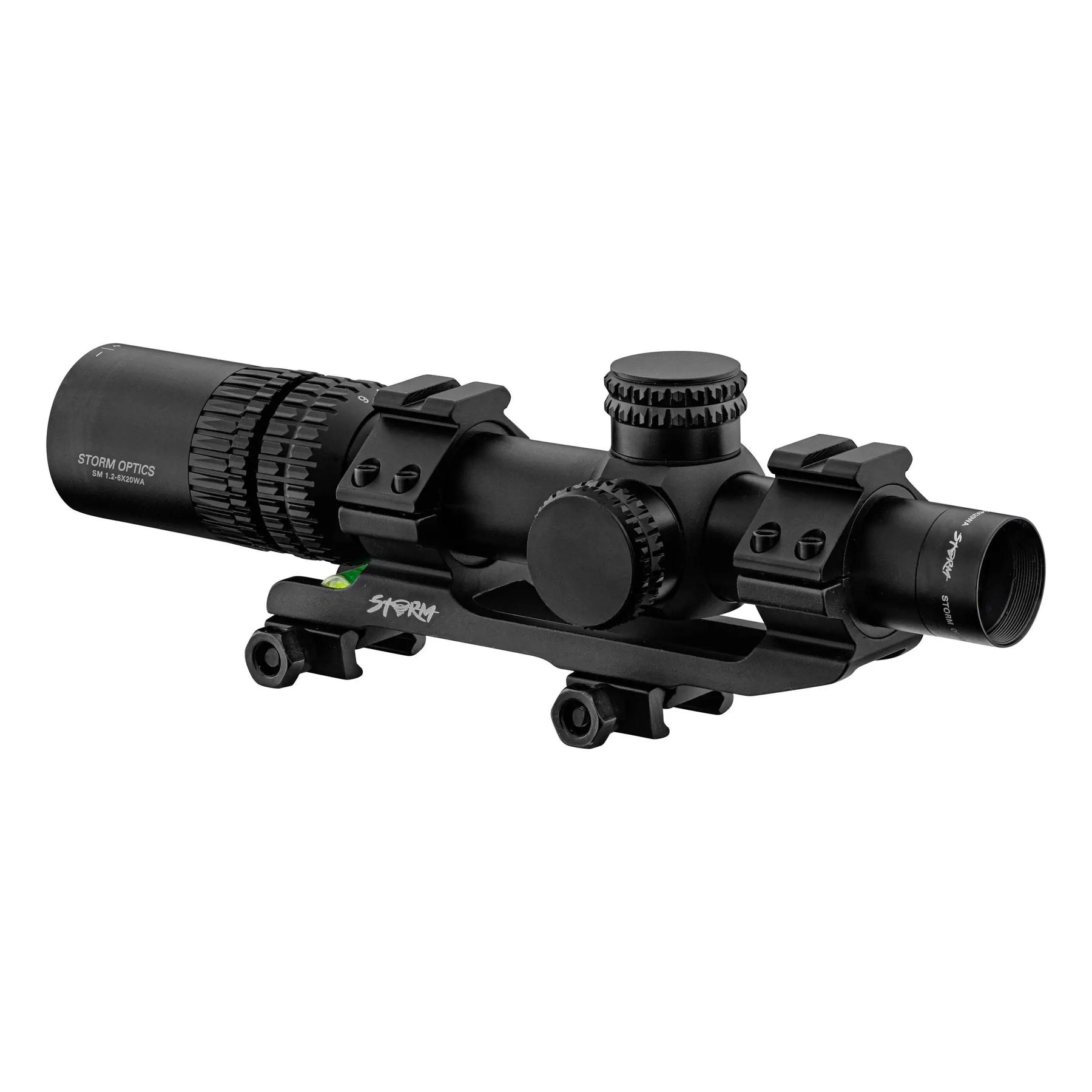 1.2-6x20WA Storm Optics lunette de visée avec rail de montage, résistante à l'eau et avec traitement anti-reflet