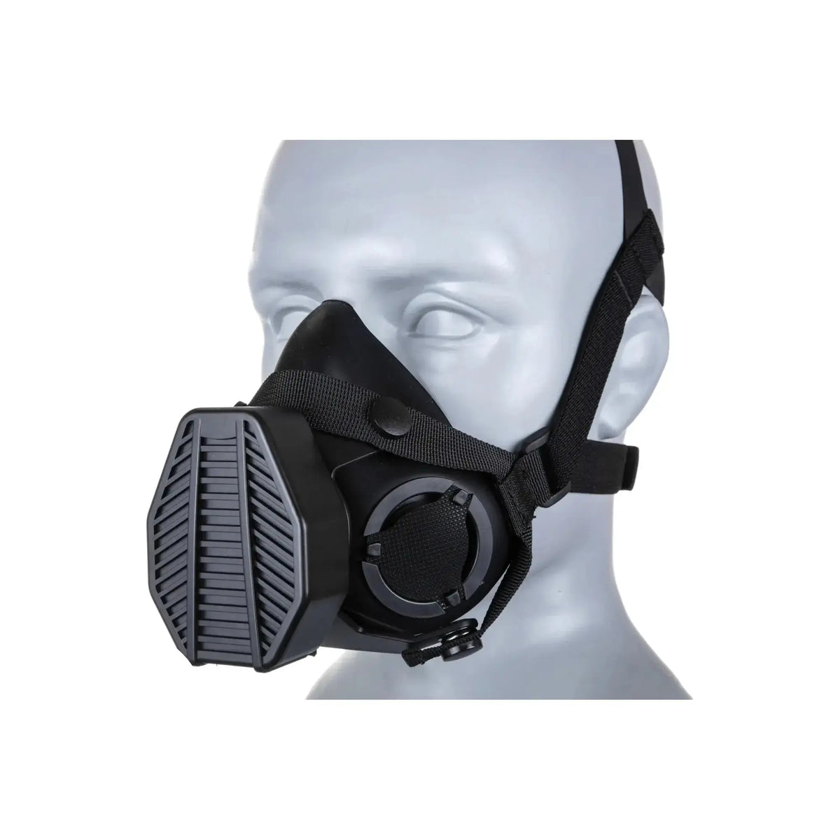 Masque tactique respiratoire noir pour jeux de reconstitution et protection de bouche