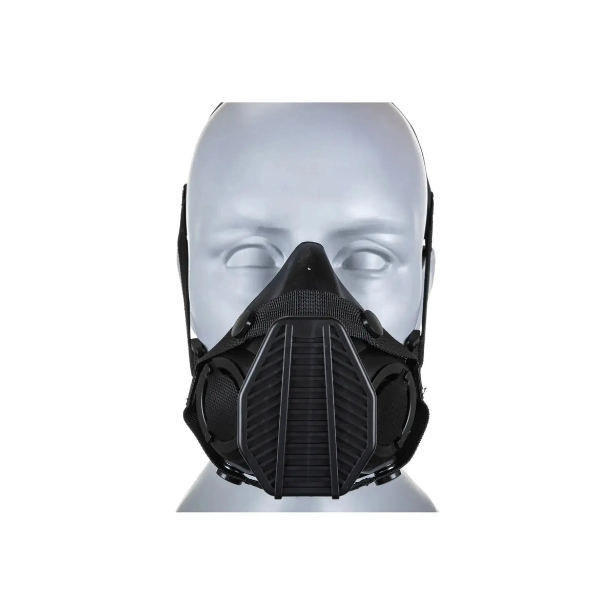Masque tactique respiratoire noir pour jeux de reconstitution et protection de bouche