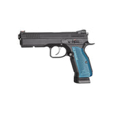 Image du pistolet Airsoft ASG CZ Shadow 2 CO2 de 6mm, bien équilibré pour la vitesse et la précision, avec culasse en aluminium anodisé et conçu pour une meilleure gestion