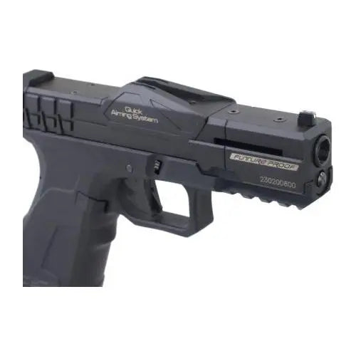 PISTOLET GBB XG8-PB POSEIDON avec glissière et corps en polymère renforcé, canon interne en laiton, système breveté pour performances améliorées à basse temp