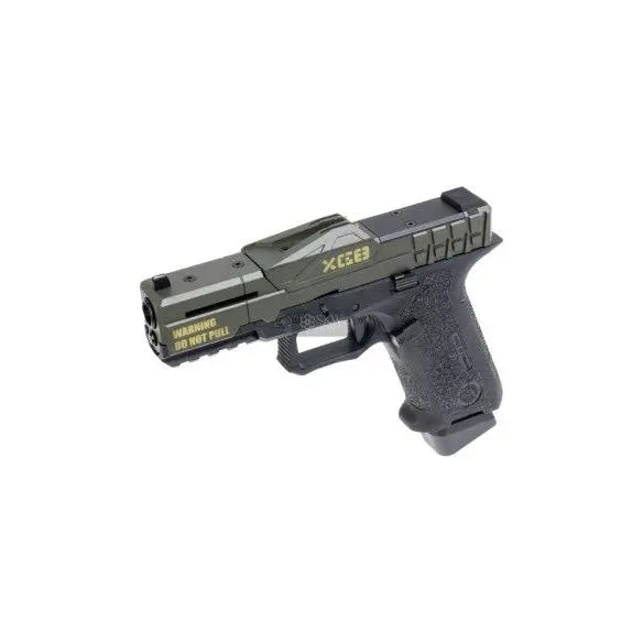 Pistolet GBB XG8-PB Poseidon avec glissière et corps en polymère renforcé, précision interne du canon en laiton, vitesse réglable et capacité de 26 billes