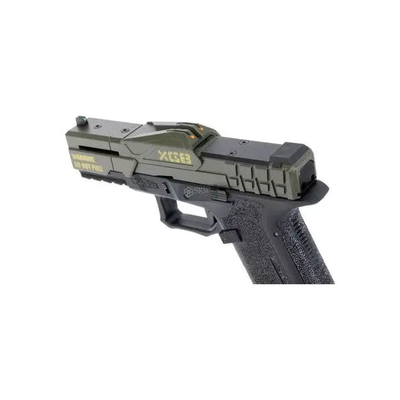 Pistolet GBB XG8-PB Poseidon avec polymère renforcé, canon de précision interne et système breveté pour performances à basse température