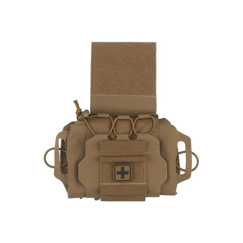 Poche Molle IFAK RD Medium Tan en nylon avec fixation velcro pour kit de soin